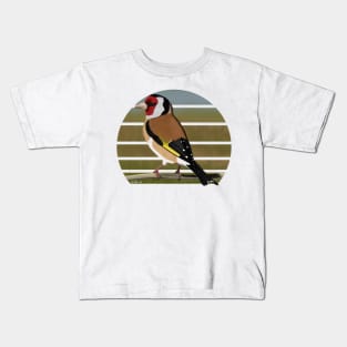 jz.birds Goldfinch Bird Animal Design Illustration Kids T-Shirt